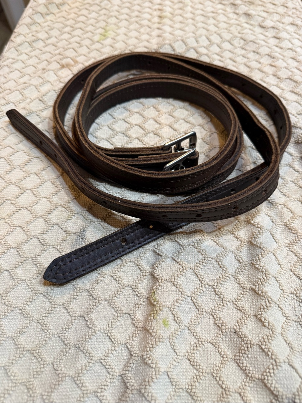 Brown Leather Stirrup Leathers for English Saddle YOUTH length size 48 “